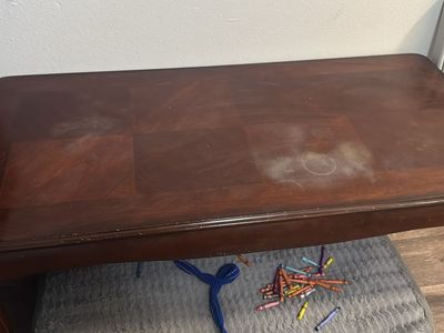 Old style dark coffee table