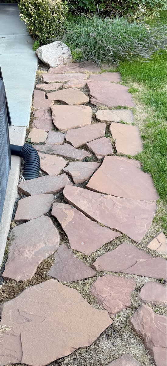 Red cliff flagstone stone  