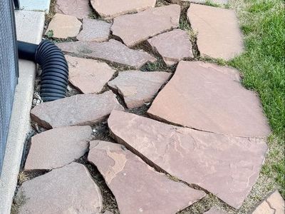 Red cliff flagstone stone