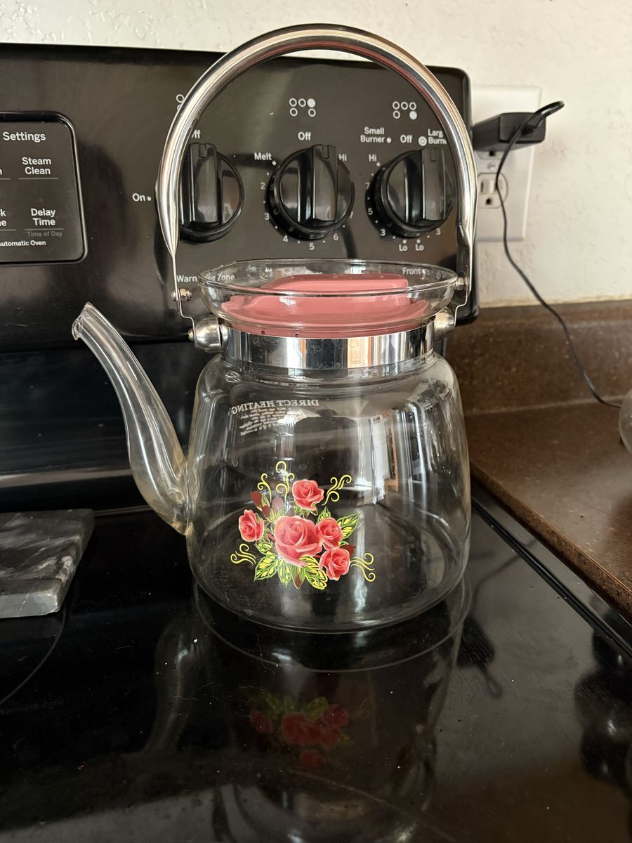 Vintage glass teapot