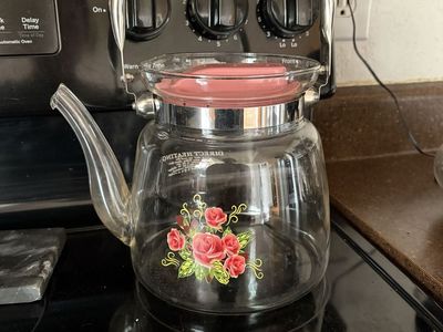 Vintage glass teapot