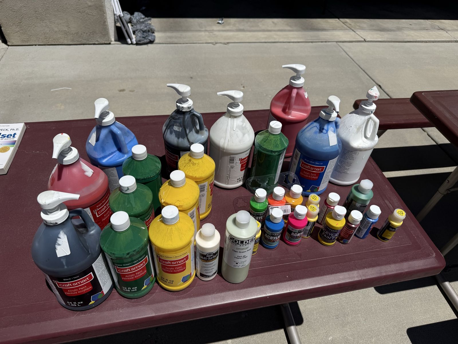 Large Lot Craft Smart, Golden, Assorted Acrylic Paints - Various Sizes & Colors