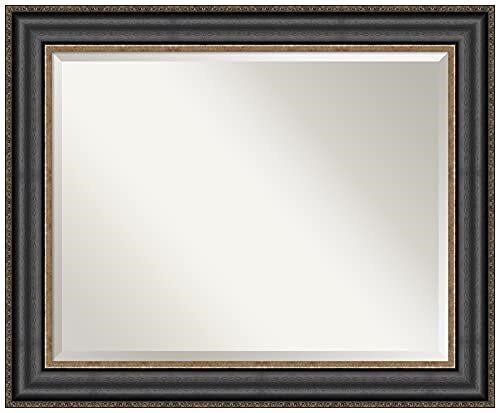 Amanti Art 28x34 Black Bathroom Mirror