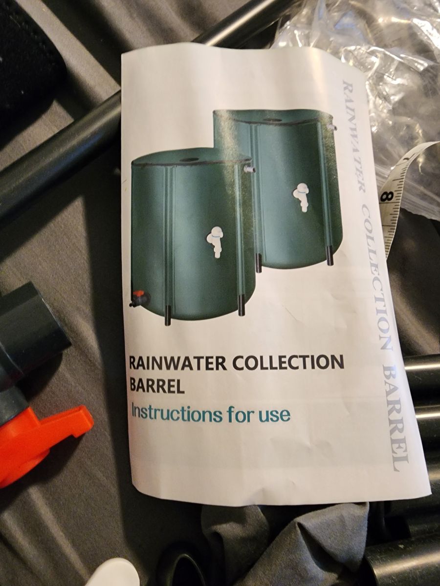 New 264 gallon water collection barrel