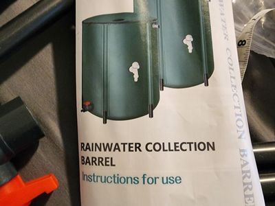 New 264 gallon water collection barrel