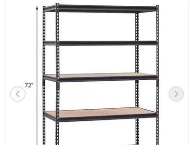 Heavy Duty 5-Shelf Garage Shelving Units 6 Feet Tall