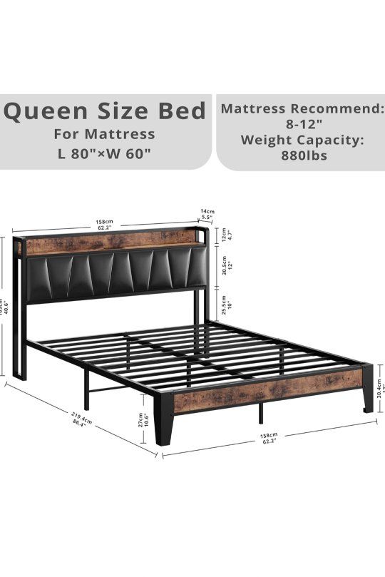 Queen Headboard Bedframe