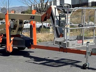 Used Tow Behind Aerial Boom Lift 2016 JLG T500J 50' Platform with Jib Portable Manlift Articulating
