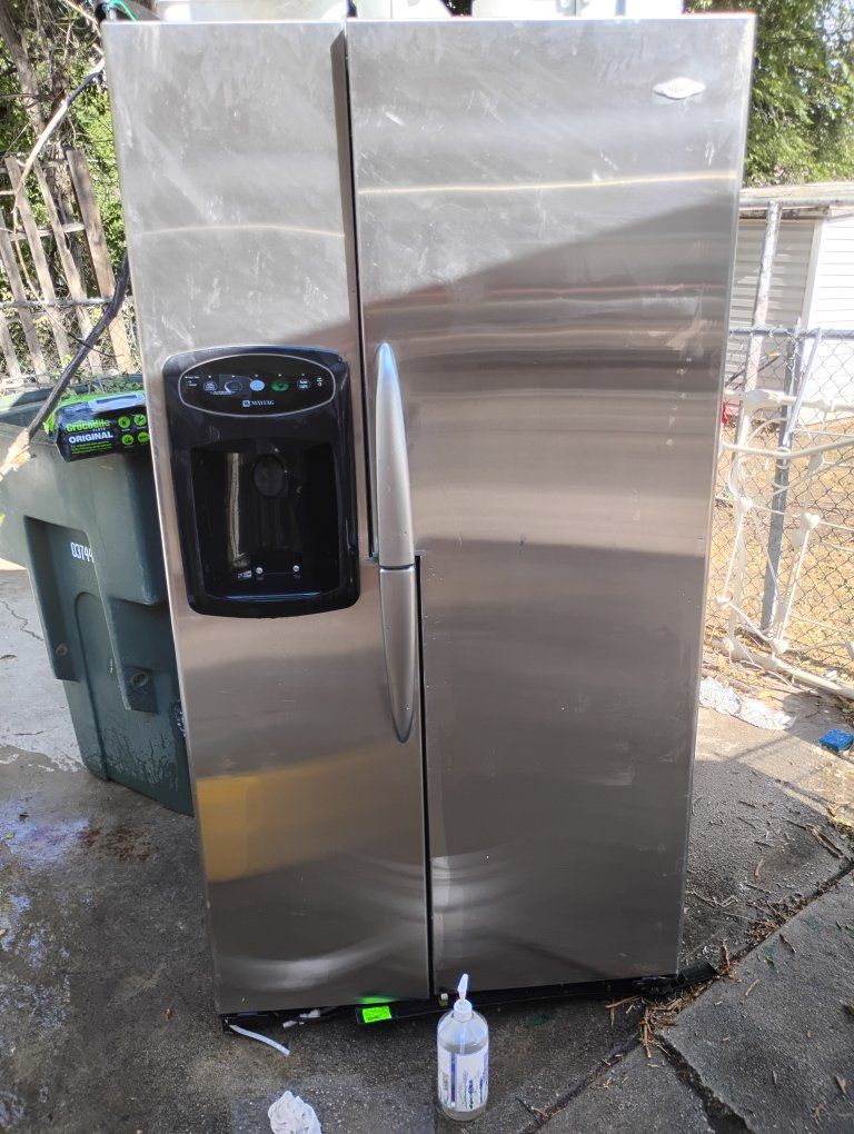 Maytag Stainless Steel Side-by-Side Refrigerator with Ice & Water Dispenser 200 dollars OBO