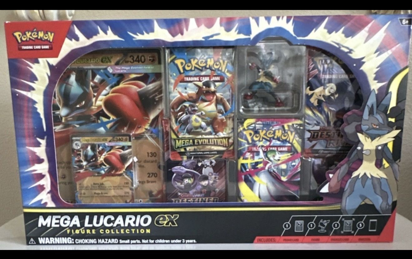 Pokemon TCG Mega Lucario ex Figure Collection Box Set