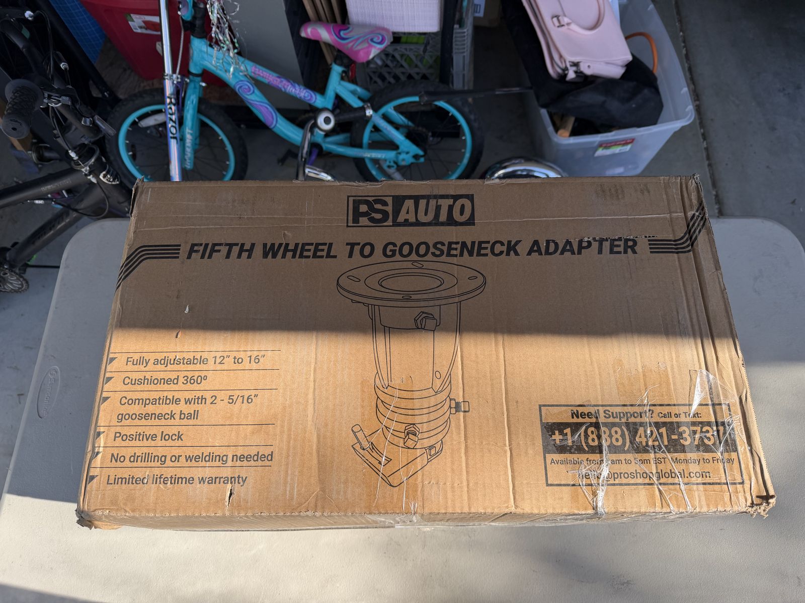 PS Auto Fifth Wheel to Gooseneck Adapter — New, opened Box