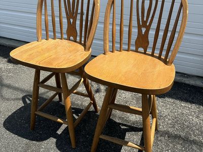 Pair Of Swivel Barstools