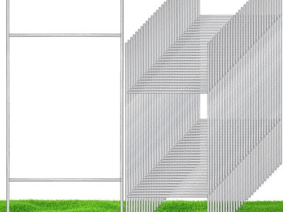 200 Pcs H Stakes for Yard Signs 30'' x 10'' Metal Heavy Duty H Frame Wire Stakes Weatherproof