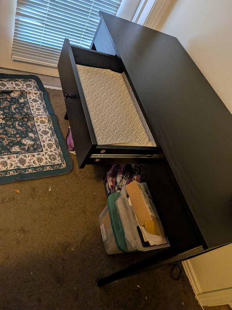 black desk