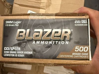 Blazer 9mm 115gr 500rd box