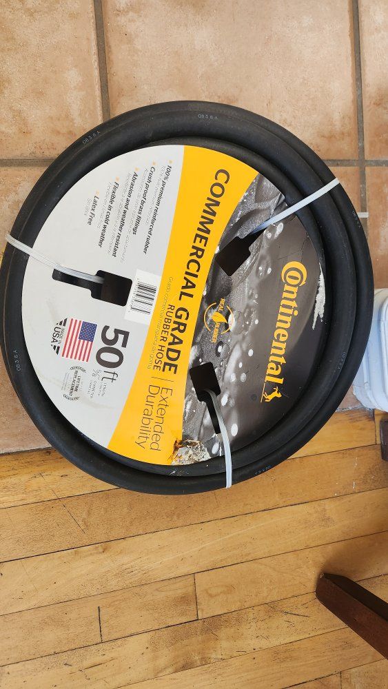 Continental Commercial Grade Premium Rubber Hose 50 ft length, 5/8 in diameter