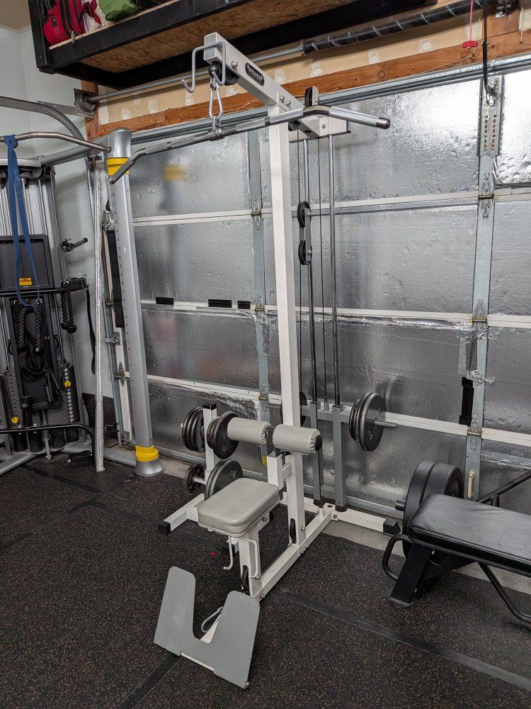 Lat pulldown low row machine with 225lbs 