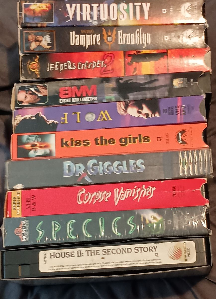 Horror sci-fi VHS Lot 10 tapes