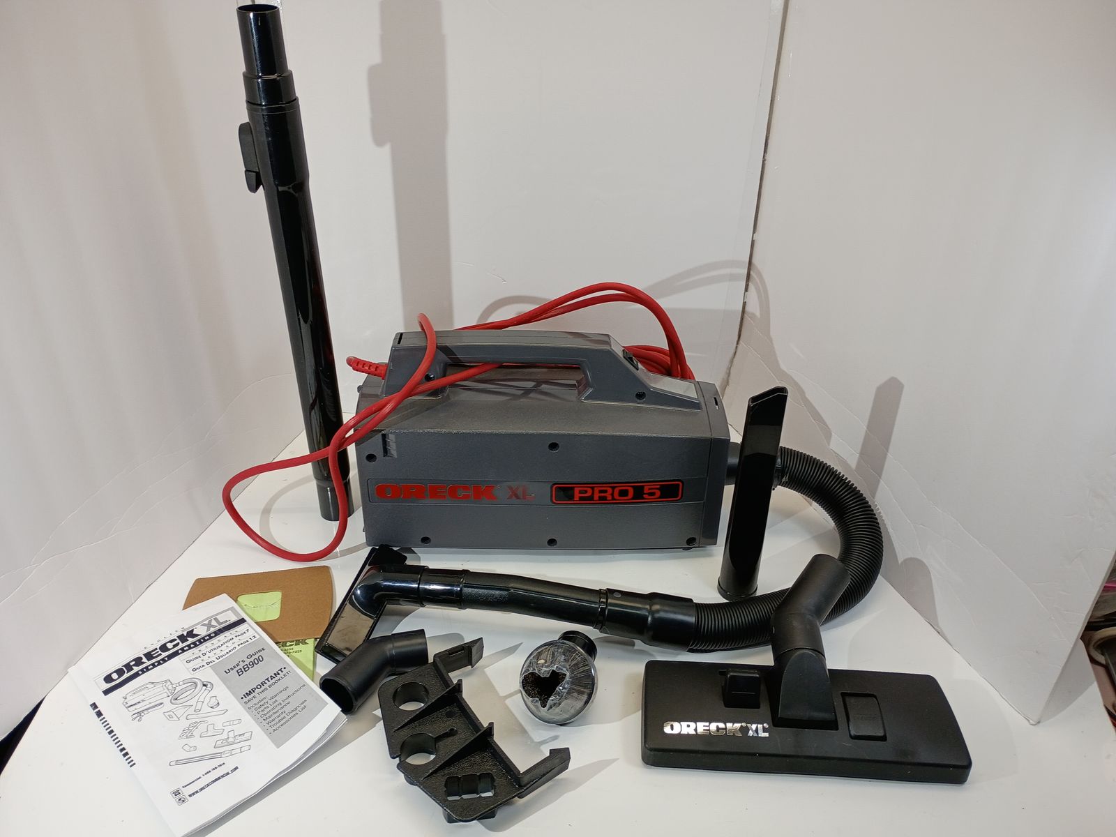 Oreck Commercial XL Pro 5 Canister Vacuum Cleaner + 2 Bags Like New