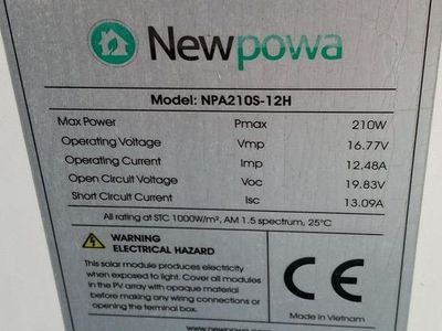 Solar Panels Bundle - Newpowa 210W & Renogy 100W Monocrystalline