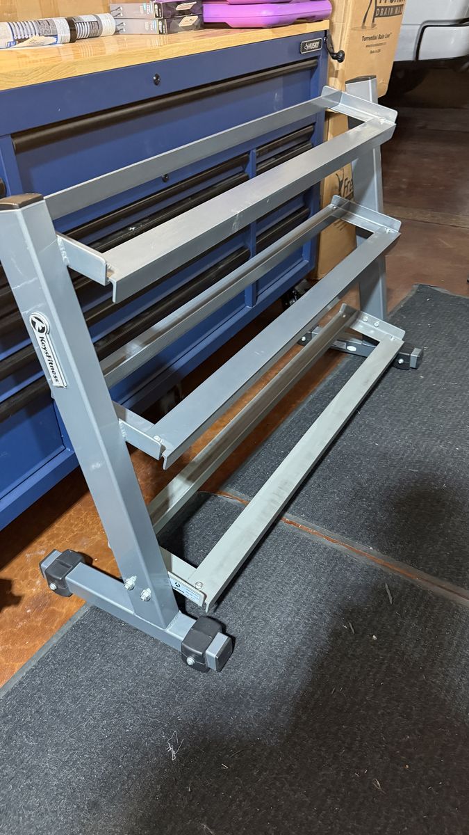 Dumbbell rack, 3 tier 4 ft