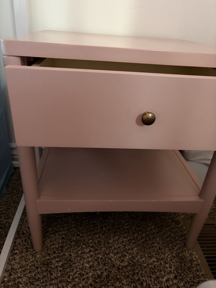 Crate & Barrel Kids Bedroom Set - Pink Dresser & Nightstand