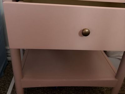 Crate & Barrel Kids Bedroom Set - Pink Dresser & Nightstand
