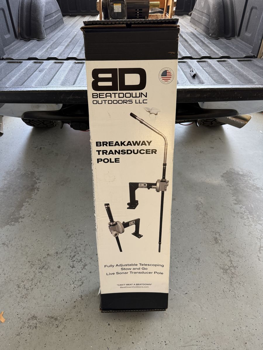 (NEW) BeatDown Outdoors Breakaway Transducer Pole for Garmin LiveScope
