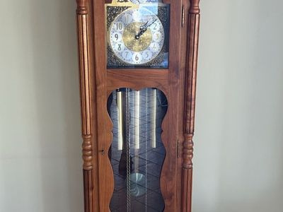 Krauss Black Walnut Grandfather Clock – Made in Amana, Iowa
