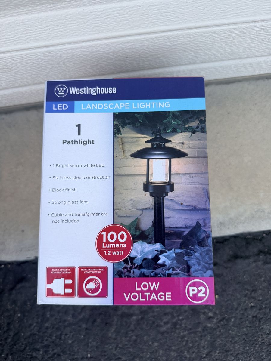 Westinghouse LED Landscape Lighting 1 Pathlight - Black Stainless Steel