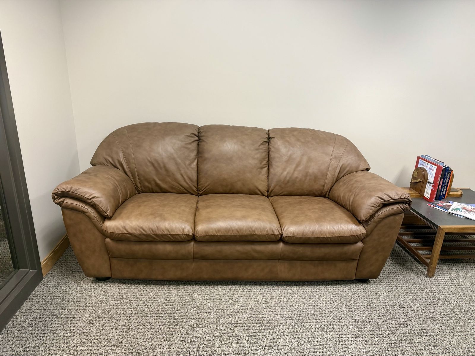 Leather Couch and Oversized Chair