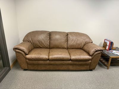 Leather Couch and Oversized Chair