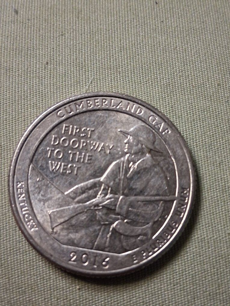 2016 Cumberland Gap National Historical Park Kentucky America the Beautiful Quarter Coin