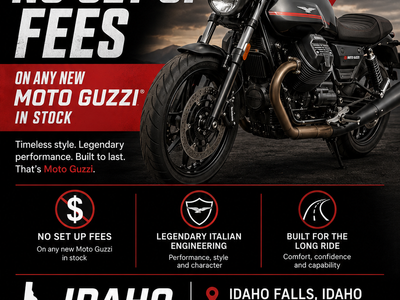 Moto Guzzi NO Set UP Charges on Any New Moto Guzzi In Stock Only at www.idahomotorcyclecompany.com