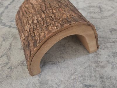 Natural Wood half log medium
