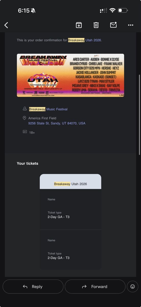 Breakaway Utah 2026 Tickets - 2-Day GA