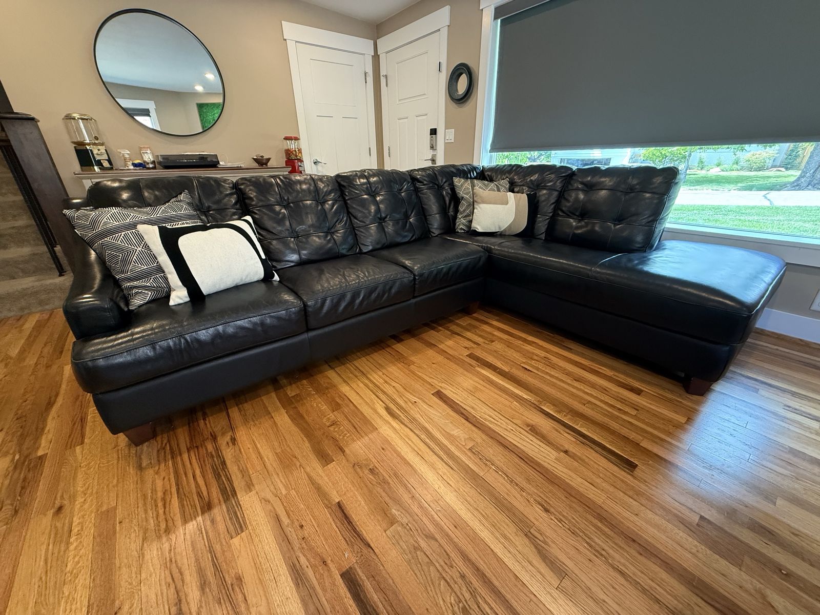 Leather sofa sectional