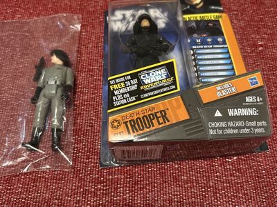 Star Wars Saga Legends Death Star Trooper Action Figure SL27 Galactic Battle Game Brand New & (1) Death Star Figurine Opened
