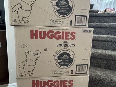 Huggies Little Snugglers Baby Diapers Size 1 - 3 Cases, 594 Diapers Total, 100% Leak & Blowout Protection