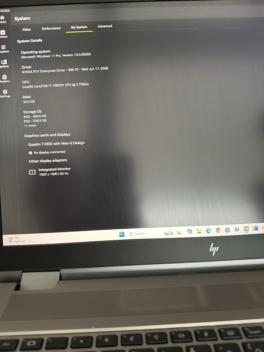 HP 17.3 inch Laptop i7 Core 10th Gen 32 GB RAM 1.25 TB SSD NVIDIA