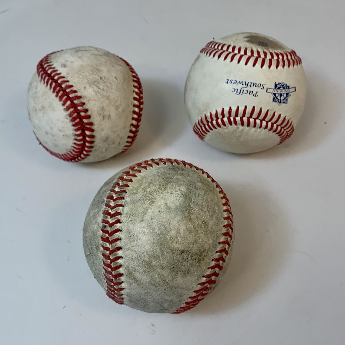 Baseballs Three Count Leather Jacket Stitched