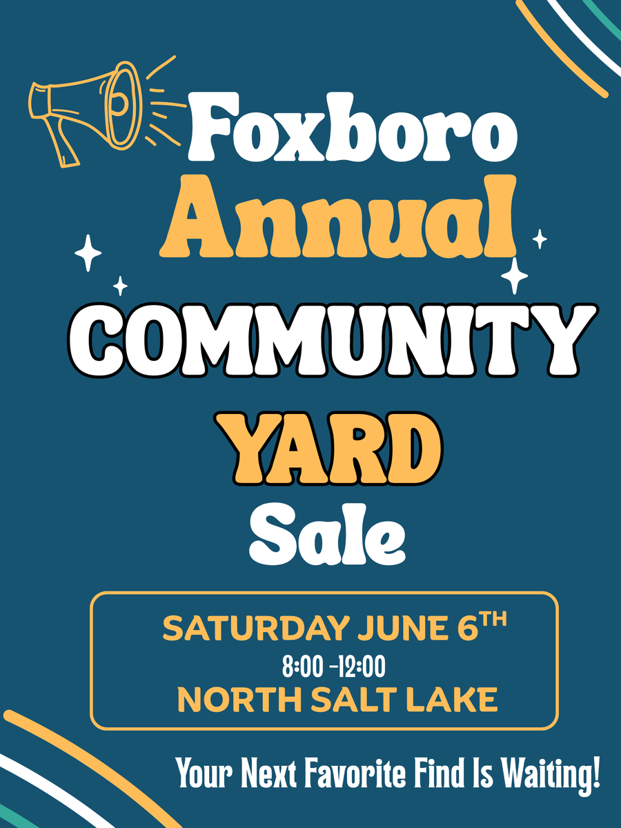 Foxboro Annual Community Yard Sale Next Week!