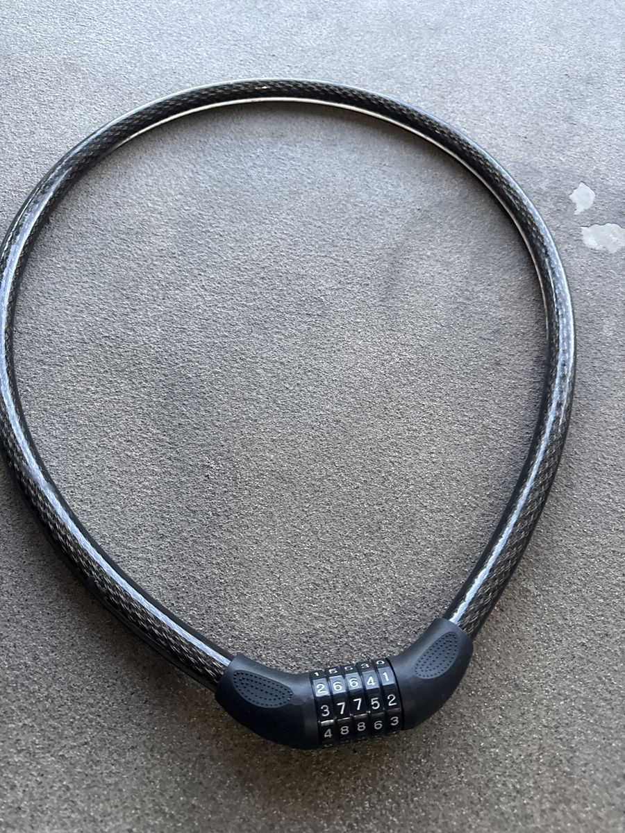 Black Combination Bike Cable Lock 60 inches 