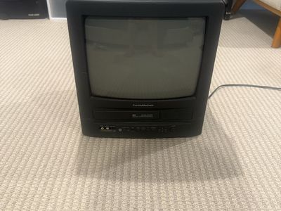 Curtis Mathes CRT TV VCR Combo - Vintage Black Television with Built-in VCR Player