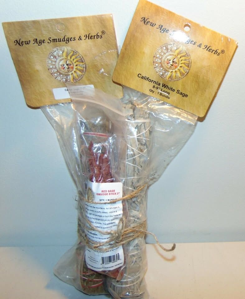 3 Pack Smudging Sticks Bundle Red, Cedar, & White Sage Smudge