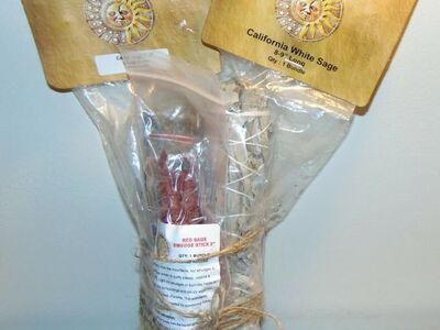 3 Pack Smudging Sticks Bundle Red, Cedar, & White Sage Smudge