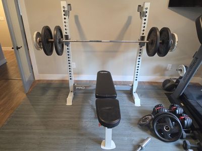 Workout Bench and Weights