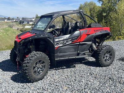 2022 Kawasaki Teryx with plow, and trailer