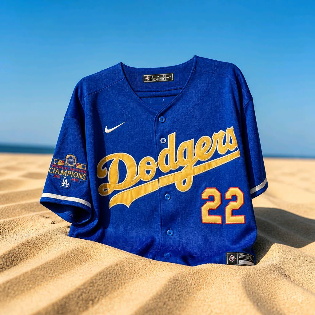 MLB XL MENS WORLD SERIES WINNING KERSHAW JERSEY!