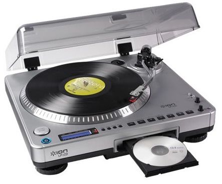 ION Audio LP2CD Digital Conversion Turntable with Built-in CD Recorder in the original box. ph.801-680-2423